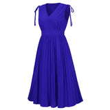 Women Date Dress Summer Pleated Skirt Dress plus Size