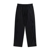 Men Sweatpants Casual Pants Men's Pants Button Solid Color Loose Trousers