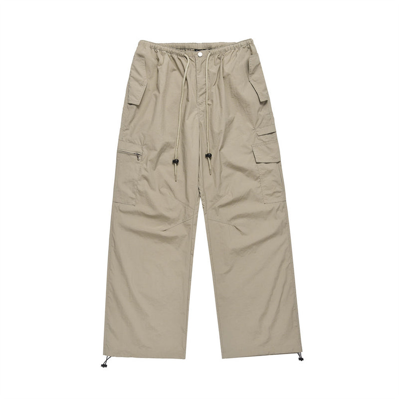 Men Sweatpants Pleated Casual Pants Sports Straight Trousers Drawstring Pants Pants