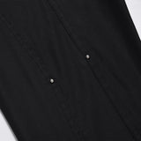 Men Sweatpants Rivet Slightly Flared Casual Pants Black Loose Trousers Trousers