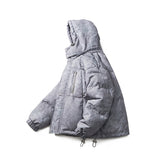 Unisex Winter Cotton Coat Winter Retro Dark Pattern Warm down Jacket
