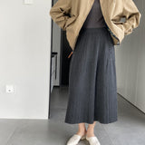 Women Knitted Skirt Autumn and Winter Knitting Skirt Pleated Skirt