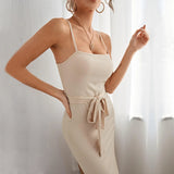 Women Dress Summer Sexy Knitted Sling Dress