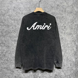 Amiri Long Sleeve Shirt Vintage T Shirt Washed and Worn Vintage Long Sleeve T-shirt