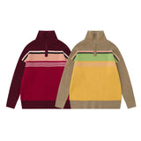 Unisex Sweater Autumn Striped Love Embroidered Sweater