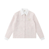 Women Jacket Loose Autumn and Winter Butterfly Lapel Button Cardigan Top