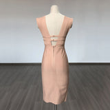 Women Evening Dress Tight Bandage One-Piece Dress Hollow Sexy Hip Skirt