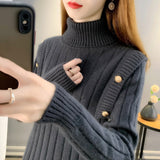 Women Knitwear Autumn and Winter Turtleneck Knitwear Loose Sweater