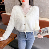 Women Knitwear Fall/Winter V-neck Knitted Cardigan