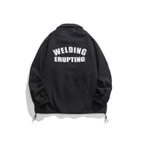 Unisex Jacket Overalls Men's and Women's Loose Lapels Coach Jacket