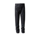 MIJKO Mens Vintage Slim-Fit Straight Jeans