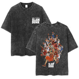 SLAM DUNK washed old cotton t-shirt printed short-sleeved undershirt