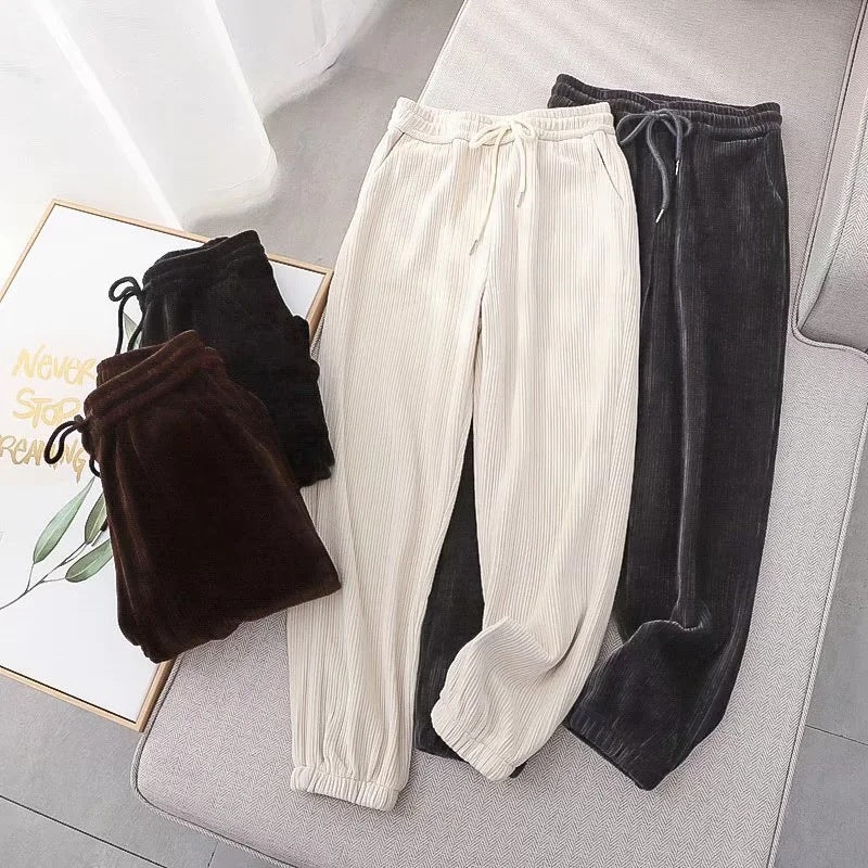Women Sweatpants Fall/Winter Ankle Banded Pants Loose Casual Pants