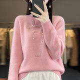 Women Knitwear Spring and Autumn Turtleneck Sweater Loose Sweater
