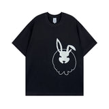 Men T Shirt Vintage Skull Print Short Sleeve T-shirt