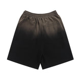 Men Shorts Cross Affixed Cloth Embroidered Tie-Dye Gradient Casual Shorts