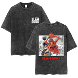 SLAM DUNK washed old cotton t-shirt printed short-sleeved undershirt