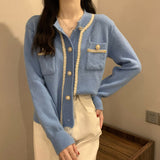 Women Knitted Cardigan Autumn and Winter Sweater Coat