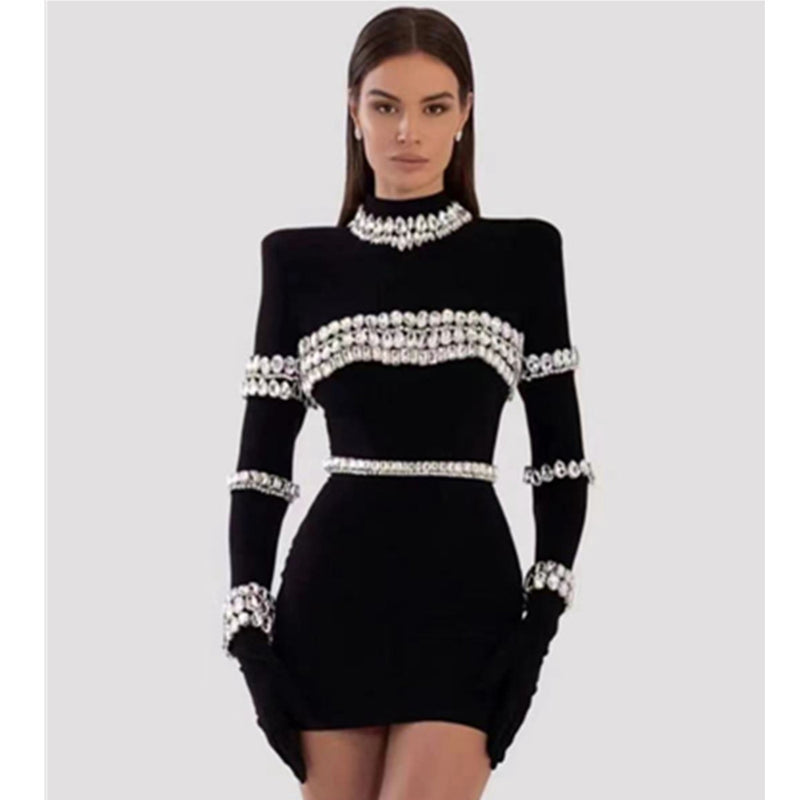 Women Dresses Long Sleeve Bandage Dress Slim Fit Party Dress (Ont0408)