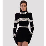 Women Dresses Long Sleeve Bandage Dress Slim Fit Party Dress (Ont0408)