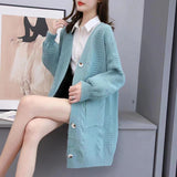 Women Knitwear Autumn and Winter Sweater Coat Loose Knitted Cardigan