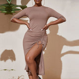 Women Dress Autumn and Winter Dress Knitted Sheath Dress