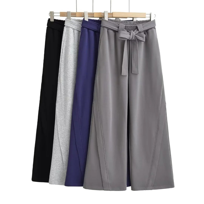 Women Sweatpants Autumn Straight Casual Loose Wide-Leg Pants Sweatpants