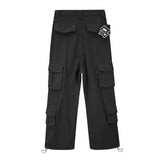 Men Sweatpants Multi-Pocket Design Sense Patchwork Cargo Pants