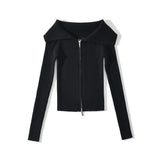 Women Sweater Knitwear Sweater Female Loose Outer Wear Zipper Cardigan Knitted Coat