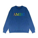 Amiri Long Sleeved Shirt Fashion Brand Crew Sweatshirts round Neck Sweater