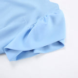Women Dress Spring/Summer round Neck Puff Sleeve Dress Sheath Tight Dress