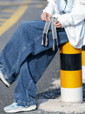 Men Jeans Vintage Jeans Men's Loose plus Size Oversize Pants Straight Wide Leg Pants