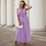 Women Date Dress Chiffon Dress Slim Fit Dress