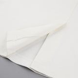 Women Dress round Neck Puff Sleeve Hip Skirt White Short Sleeve Dress