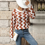 Women Knitted Sweater Autumn and Winter Leisure Loose-Fitting Long Sleeve Sweater