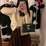 Women Knitted Cardigan Spring and Autumn Bow Sweater Coat