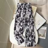 Women Sweatpants Vintage Tie-Dyed Wide-Leg Pants Loose Straight Casual Pants