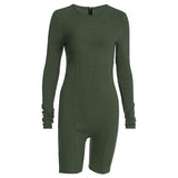Women Jumpsuit Winter Knitting Slim Fit Hip Raise Sports Yoga Jumpsuit