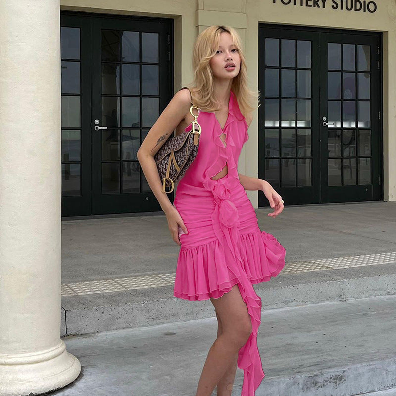 Women Dresses Hollow Sexy Sheath Dress