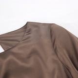 Women Dress Flared Sleeve High Waist Dress Spring Short Skirt