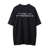 Men Vintage T-Shirt Printed Short-Sleeved T-shirt Men's Ins Summer Washed Distressed round Neck