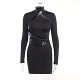 Women Dresses Autumn Short Skirt Long Sleeve Narrow Dress