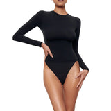 Women T-shirt Autumn Crew Neck Long Sleeve Turtleneck Top