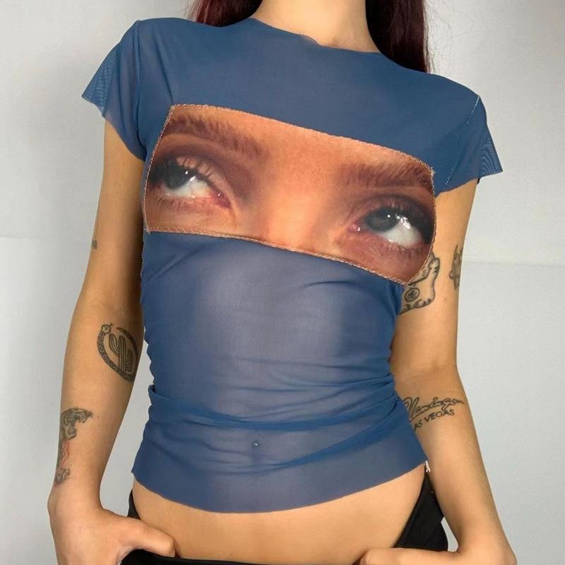 Women T-shirt Summer Retro T-shirt Women's Loose Top