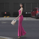 Women Dresses Summer Dress Sexy Backless Spaghetti Straps Slim Fit Dress