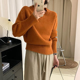 Women Knitted Pullover Vintage Autumn and Winter Loose Knitwear