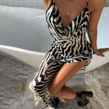 Women Dresses Summer Sexy Dew Split Sling Dress