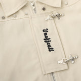 Women Jacket Loose Lapels Zipper Pocket Autumn Long Sleeve Coat