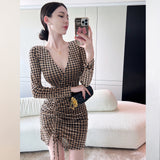 Women Maxi Dress Autumn Winter Sexy Sheath Dress