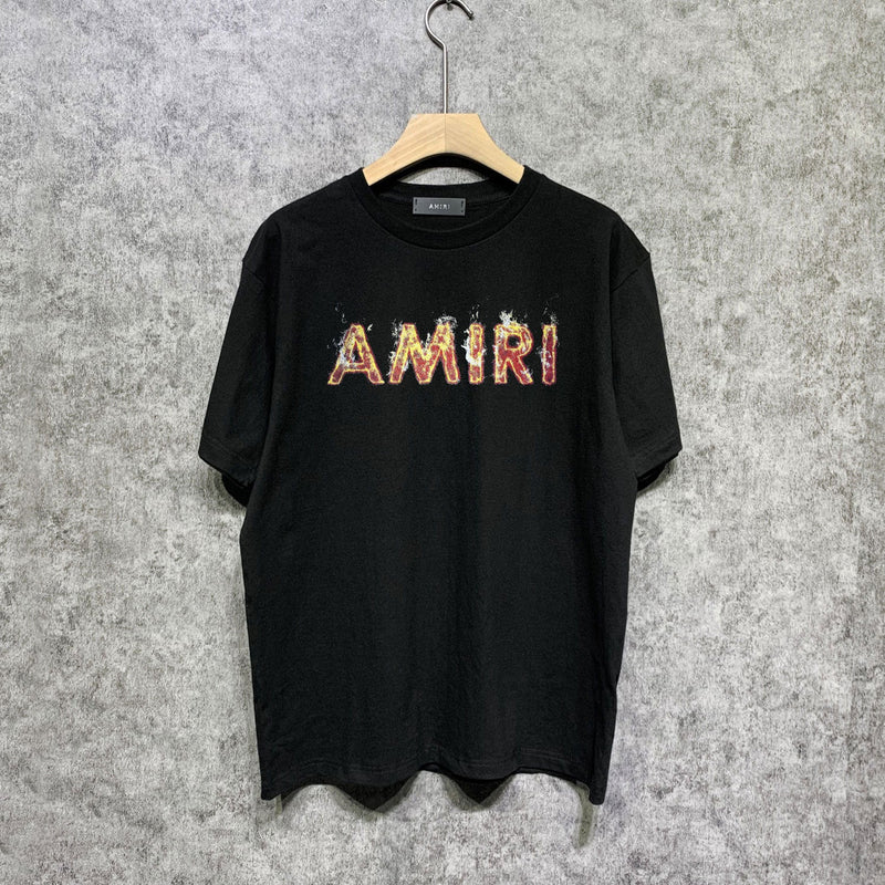 Amiri T Shirts Fashion Brand T Shirt Short Sleeve T-shirt Blouse